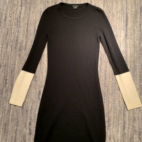 black cashmere sweater dress